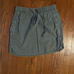 Casual olive Drawstring Skirt